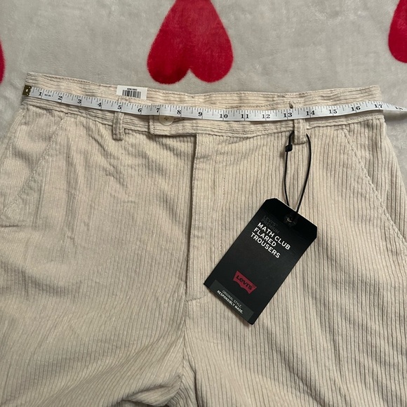 NWT Levi's Math Club High Rise Corduroy Flare Pants in Cream - Picture 8 of 15